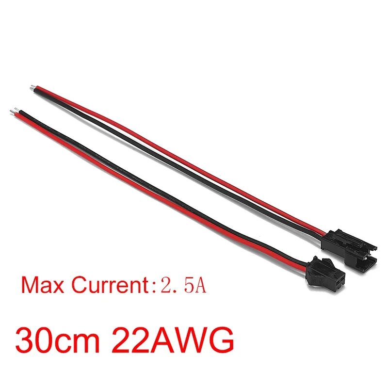 Кабель 2pin 22AWG 30см, 5 пар