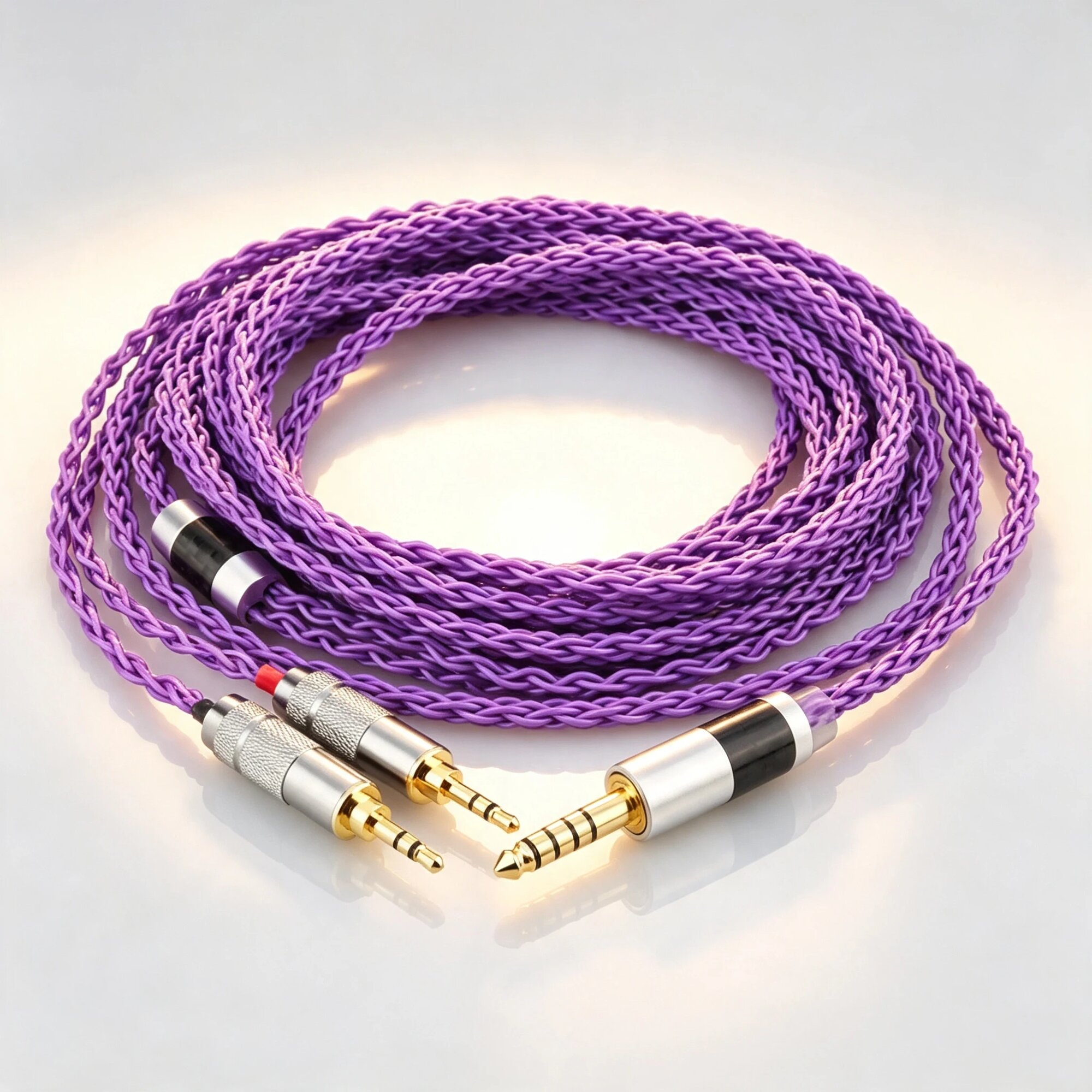 Кабель аудиокраст 3,5 мм/4,4 мм на двойной 2,5 мм для Hifiman HE400S, HE-400I, 3.5mm 3 pole, 1,2 м