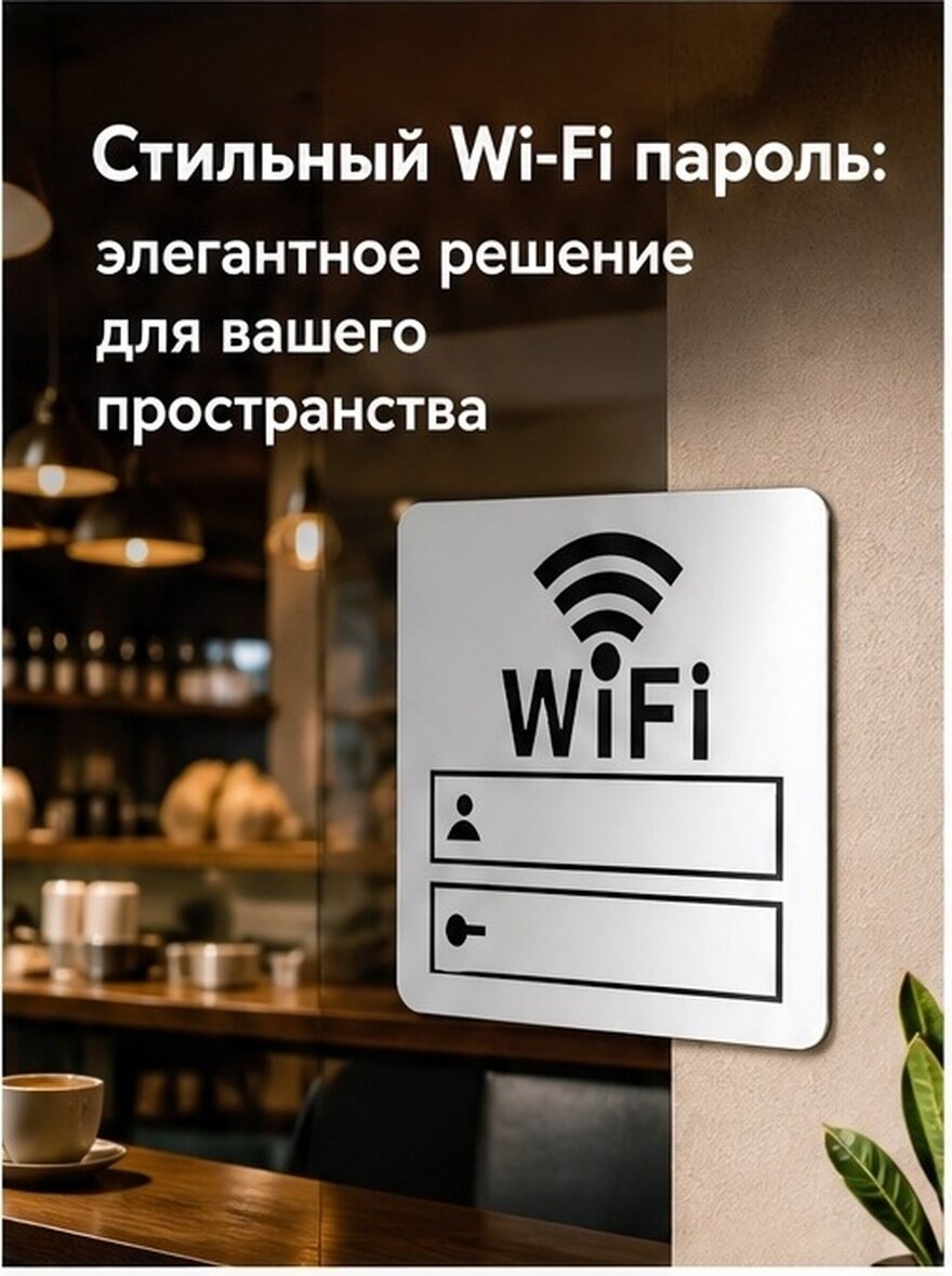 Зеркальная наклейка с надписью wifi из акрила для украшения дома и офиса