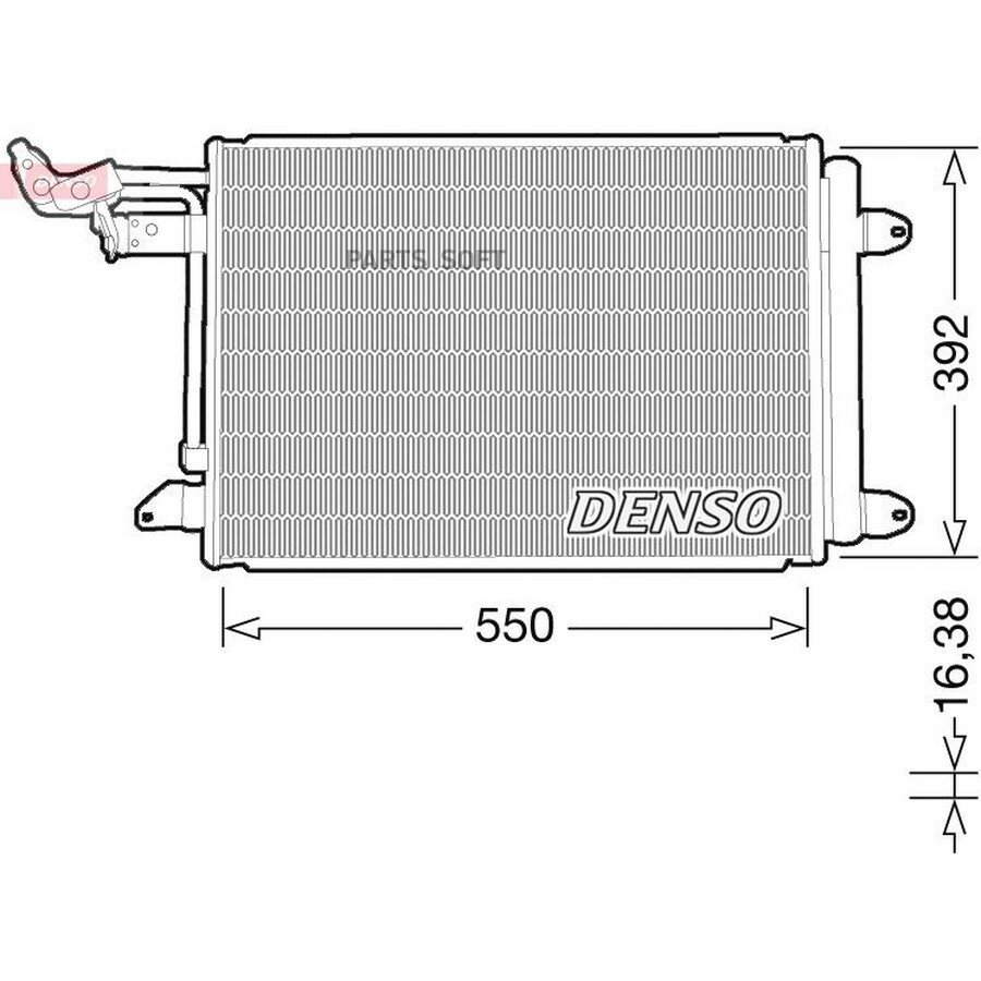 Радиатор кондиционера от официального дистрибьютора, DENSO, артикул DCN32032
