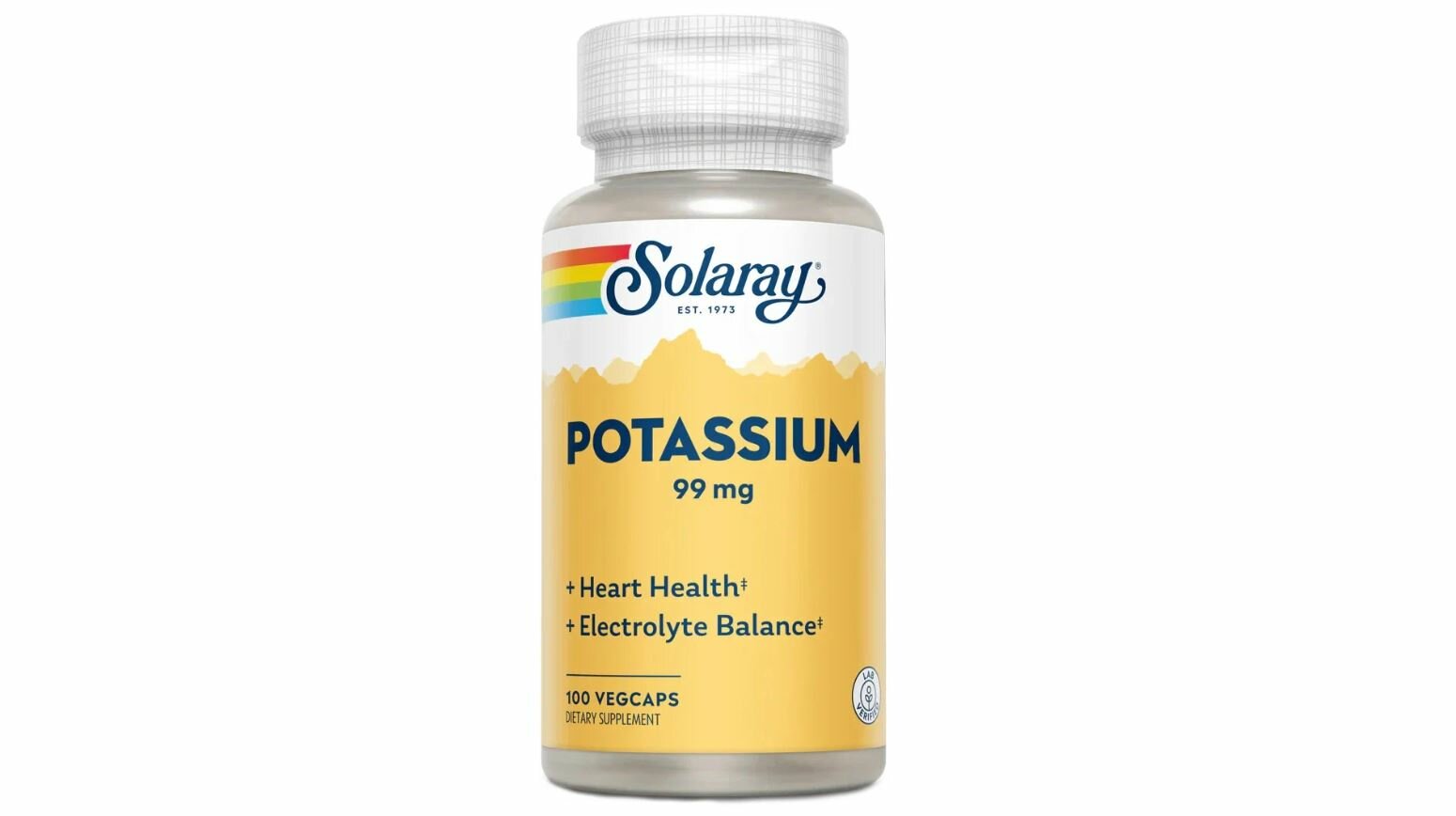 Solaray Potassium Калий (как аминокислотный комплекс калия) 99 mg.100 капс