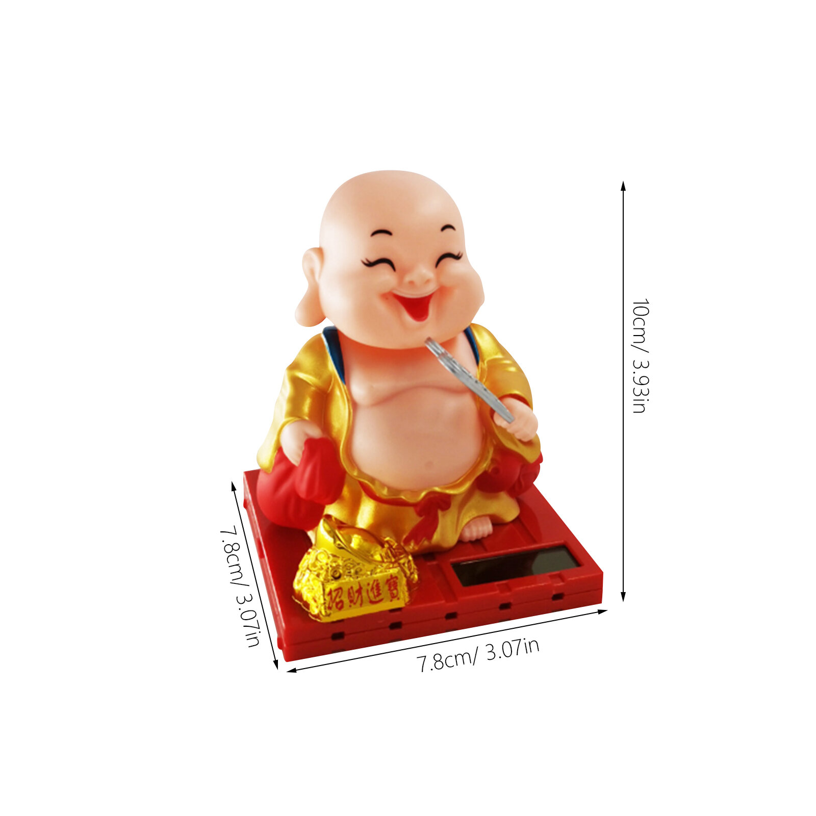 Солнечная Энергия Статуэтка Будды Майтрейи Укрась Figurine Украшение Для Дома 10.00X7.80X7.80Cm