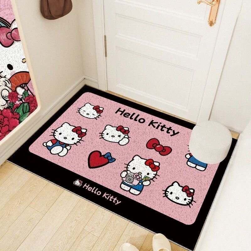 Hello Kitty Коврик для пола, Коврик для входной двери, розовый, 40x60 cm