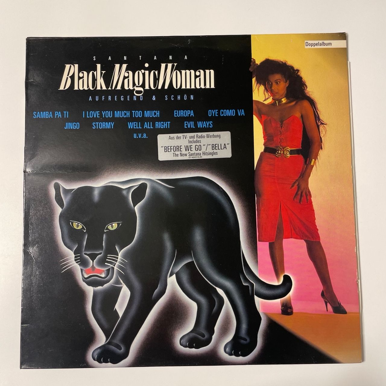 Винтажная виниловая пластинка LP Santana Black Magic Woman (Нидерланды 1986)