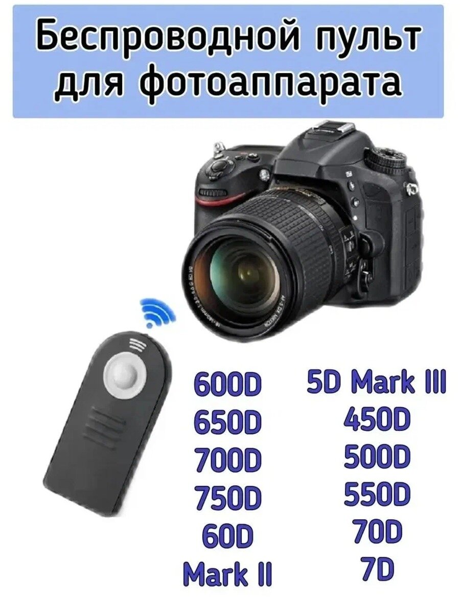 Пульт для фотоаппарата беспроводной дистанционный пульт ДУ для съемки совместим с камерами