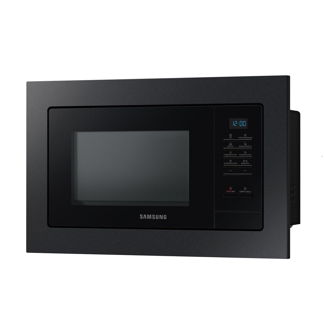 Встраиваемая микроволновая печь Samsung MS23A7013AB/BW черная — фото 1