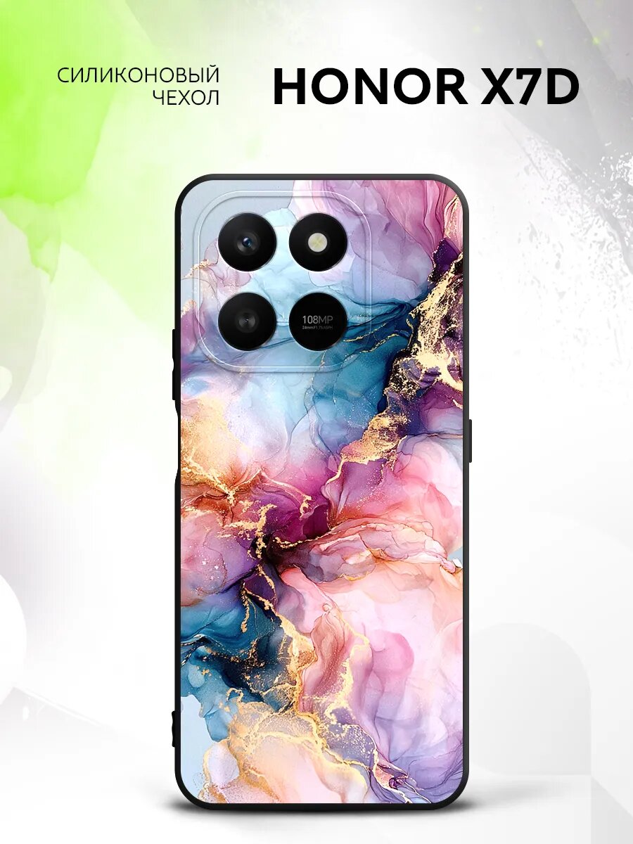 Чехол на Honor X7d, Хонор Икс7д бампер, противоударный, с картинкой узор