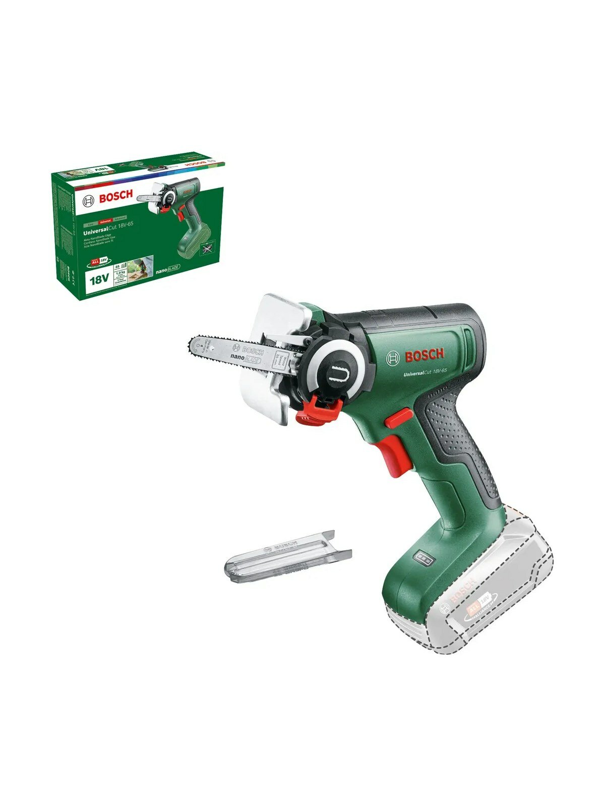 Пила мини-цепная Bosch UniversalCut 18V-65, без АКБ и ЗУ, 06033D5200