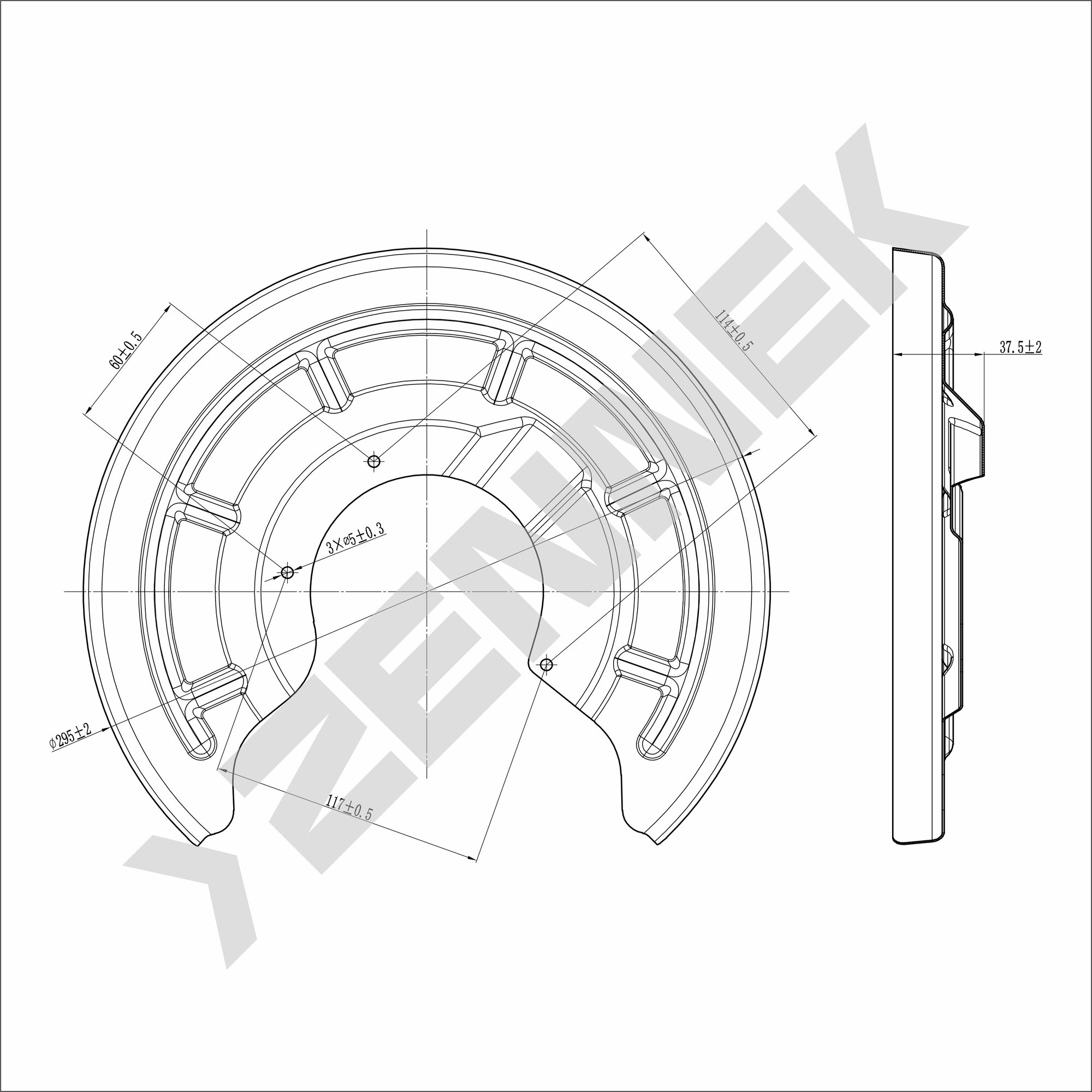 Защита тормозного диска задняя правая RENAULT MEGANE 03 -10 SCENIC 03-10 ZENNEK DCD0105