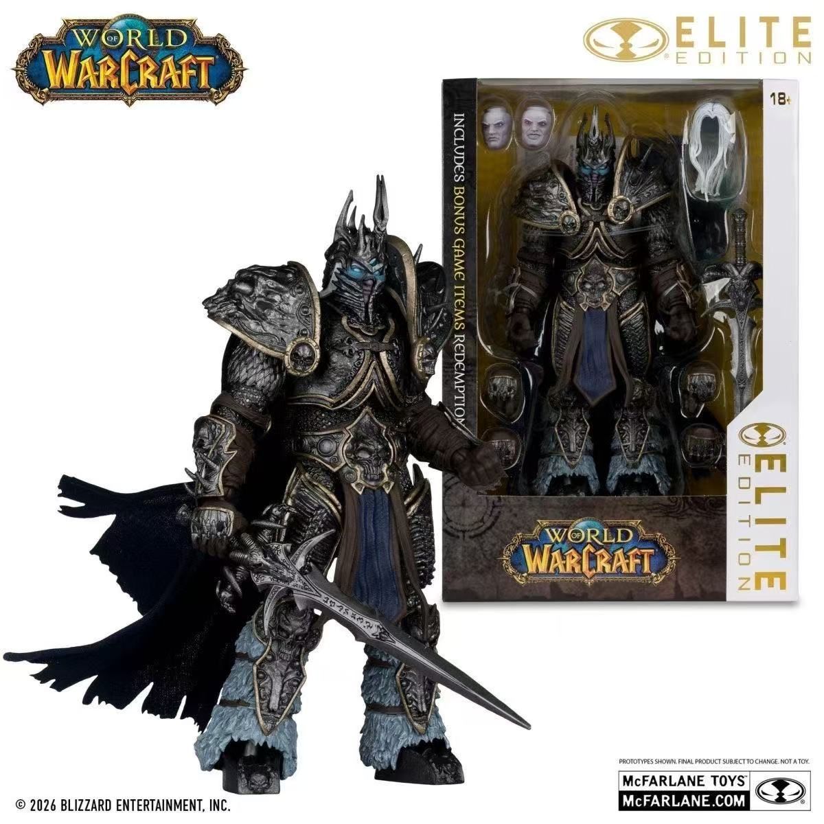 Подвижная фигурка 7 дюймов McFarlane Toys: World of Warcraft Король-Лич, Без маски