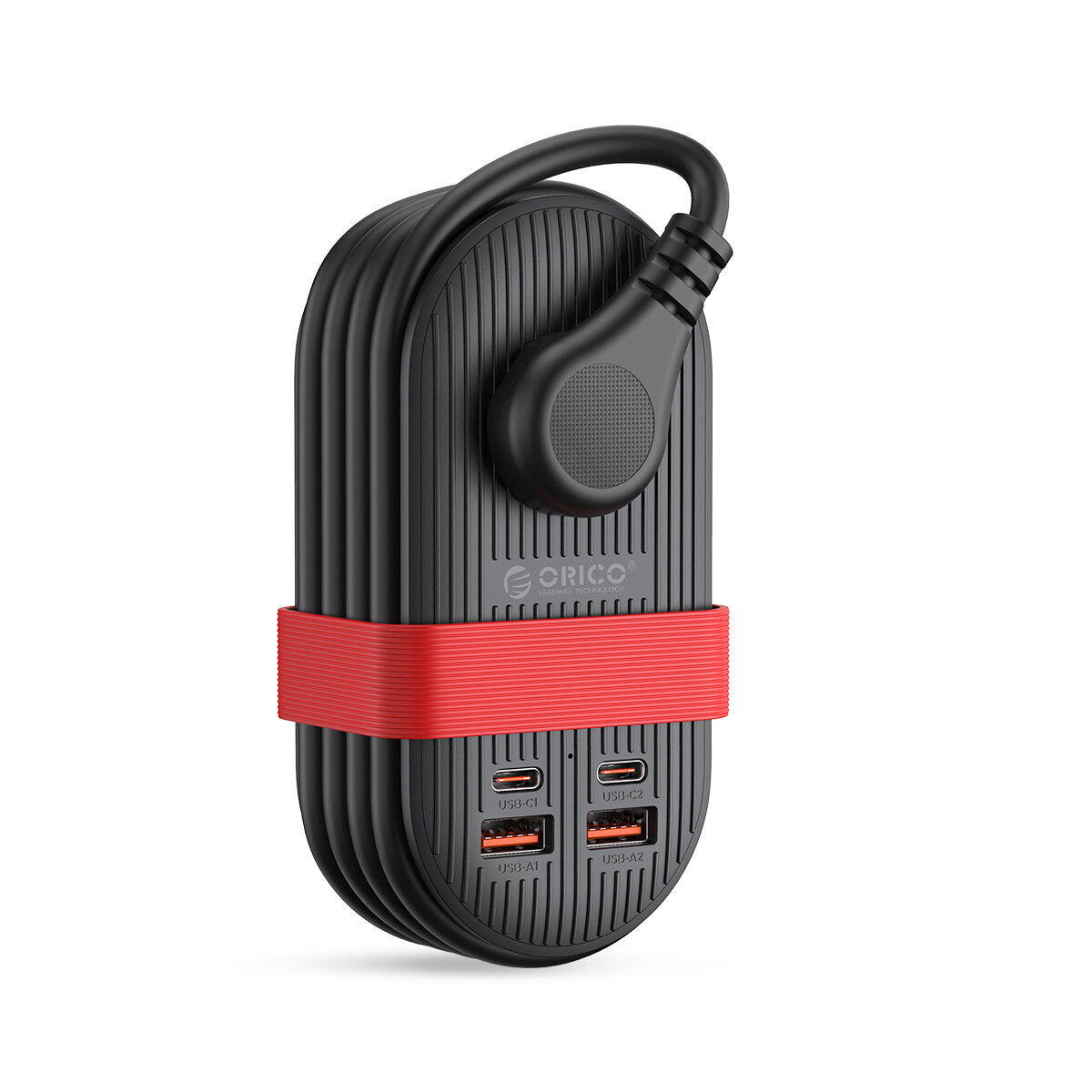 ORICO Портативная розетка 45W быстрая зарядка, 3A 2U 2C USB выход защитный адаптер штекер для дома - Черный