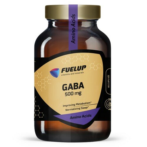 Гамк гамма-аминомасляная кислота в капсулах, 500мг, 100 вег. капсул, FUEL UP