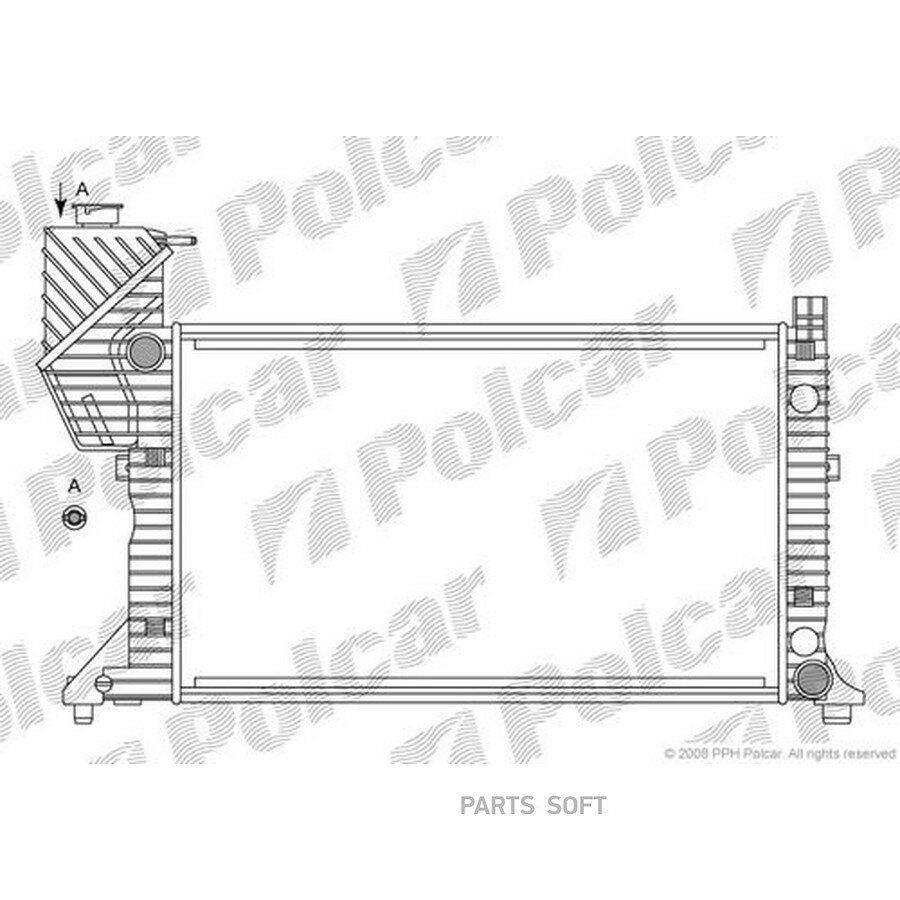 MERCEDES SPRINTER 208 - 414 01.95 - 03.00 : радиатор охлаждения (POLCAR) от официального дистрибьютора, POLCAR, артикул 506208A2