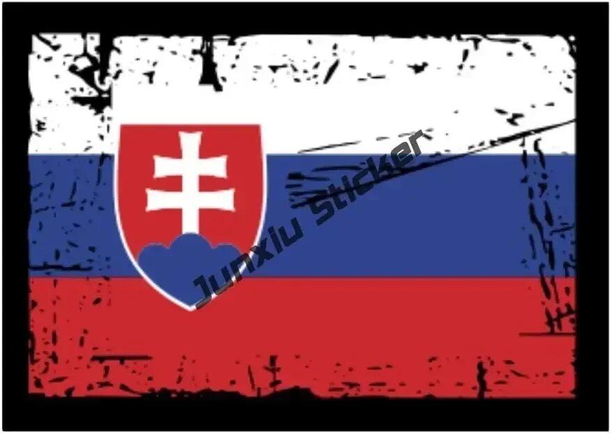 Наклейка с флагом Словакии гербом Slovakia9 Reflective decal