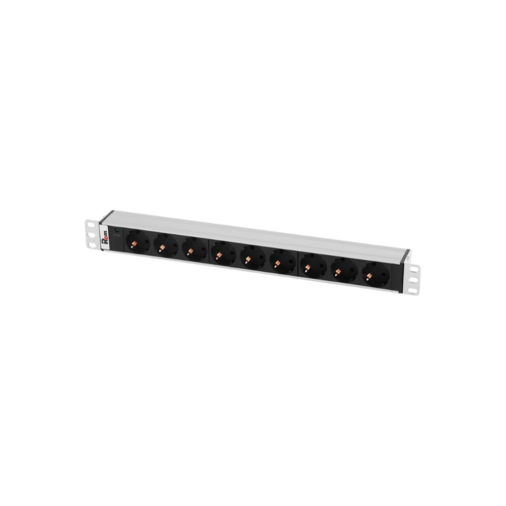 Блок розеток REM Rem-10 без шнура, с индикатором, 9 Schuko R-10-9S-I-440-Z