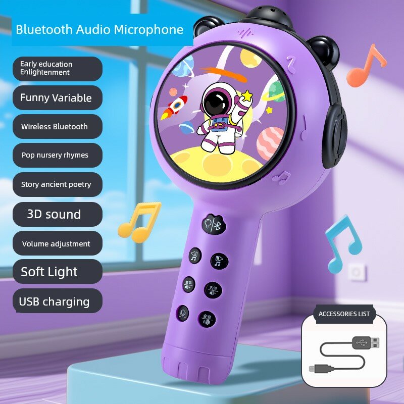 Микрофон Космического Исследователя с USB-зарядкой, функцией пения и Bluetooth