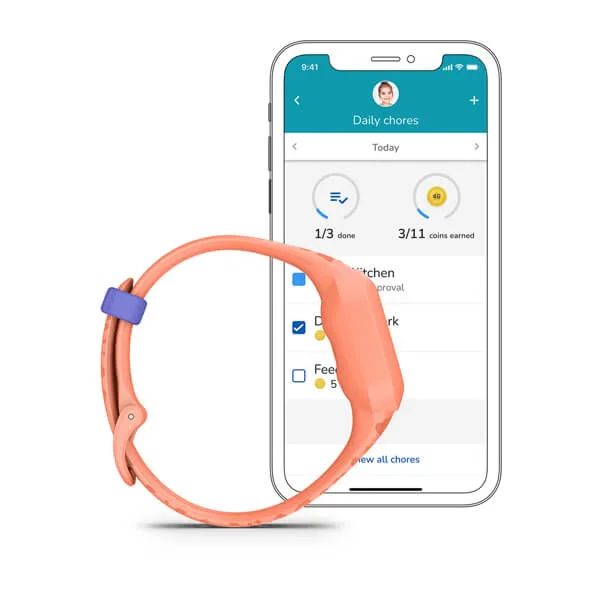 Детский фитнес-браслет Garmin v vofit jr. 3 Peach (010-02441-04)