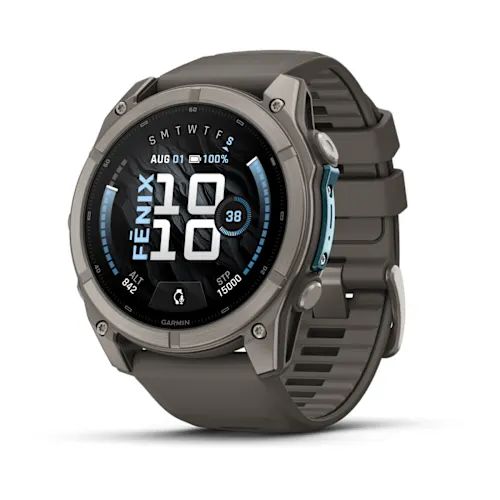 Смарт-часы Garmin Fenix 9 51 мм, Titanium with Pebble Grey Silicone Band (010-04763-01)