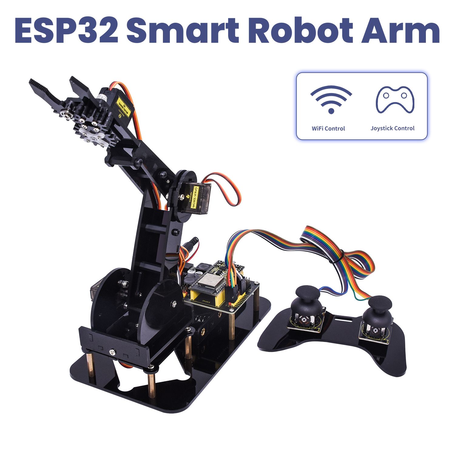Keyestudio Комплект 4-осевого интеллектуального роботизированного манипулятора для Arduino ESP32