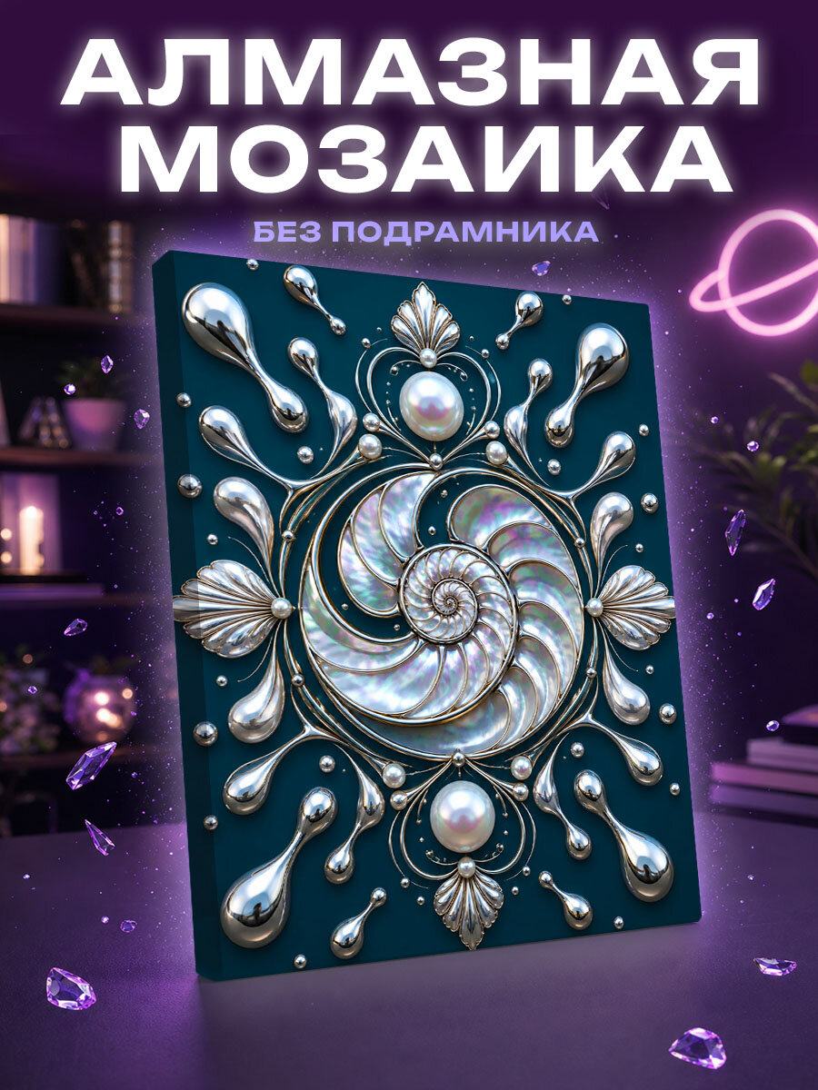 Алмазная мозаика Перламутровая мандала моря