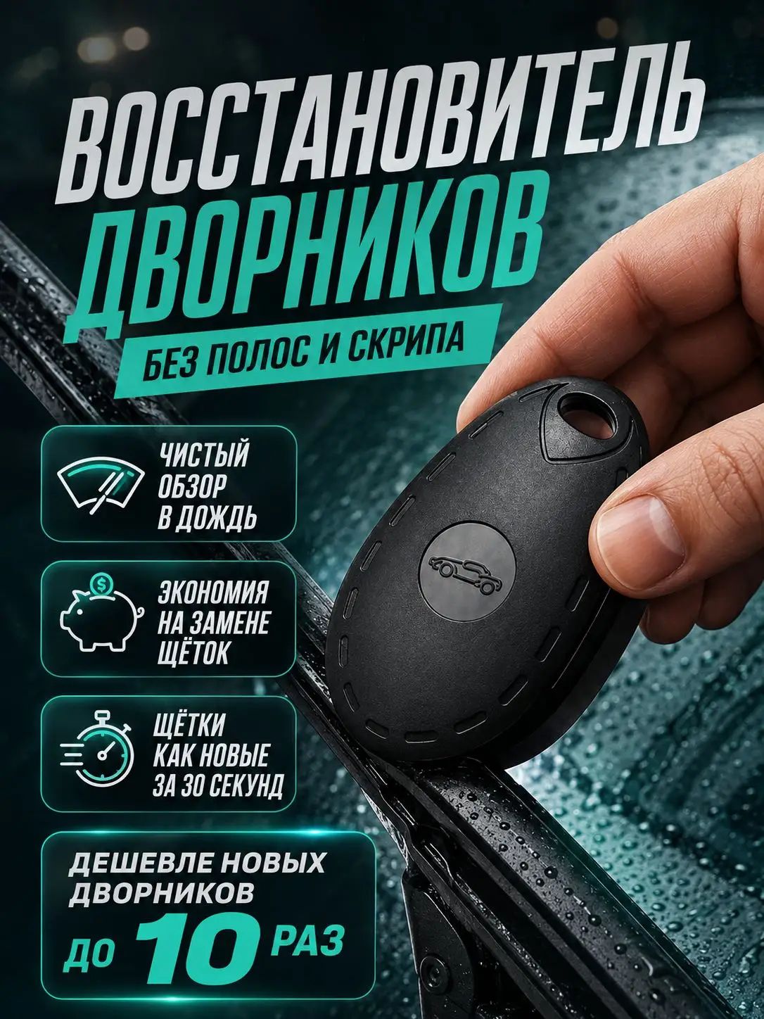 Восстановитель щеток стеклоочистителя автомобиля, ремонт дворников, точилка для дворников