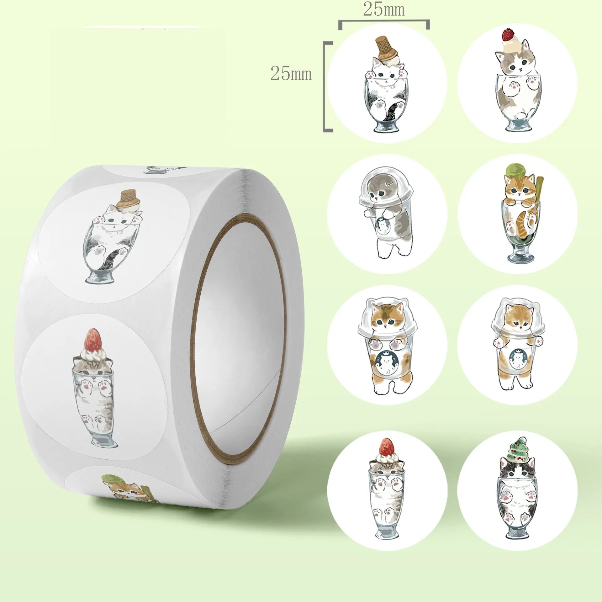 Детские мотивирующие наклейки с котами и животными 300PCmaomibei