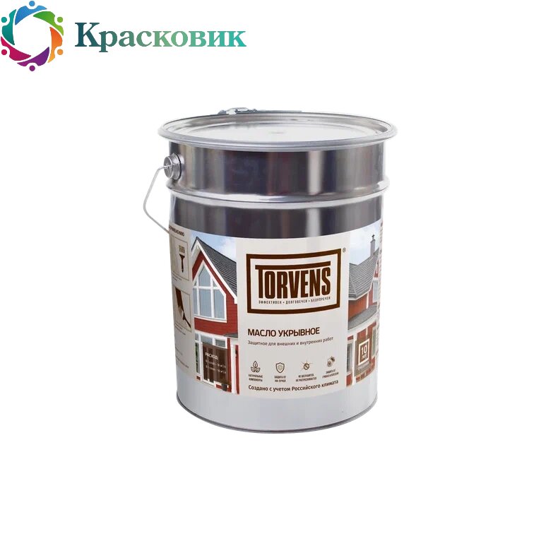 Масло TORVENS для дерева укрывное для наружных и внутренних работ 5л бесцветная