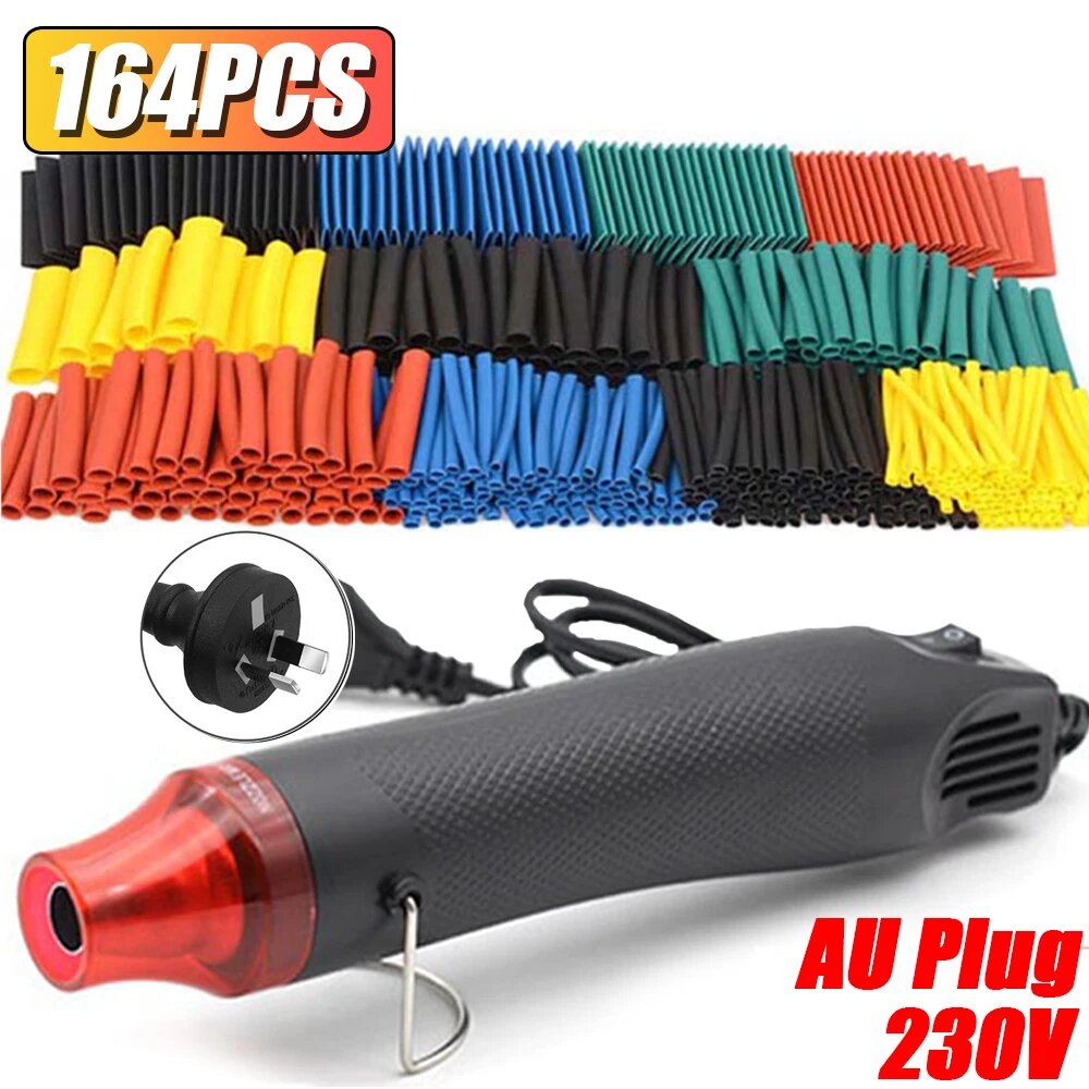 164 термоусадочных трубки, черный, 220V AU Plug