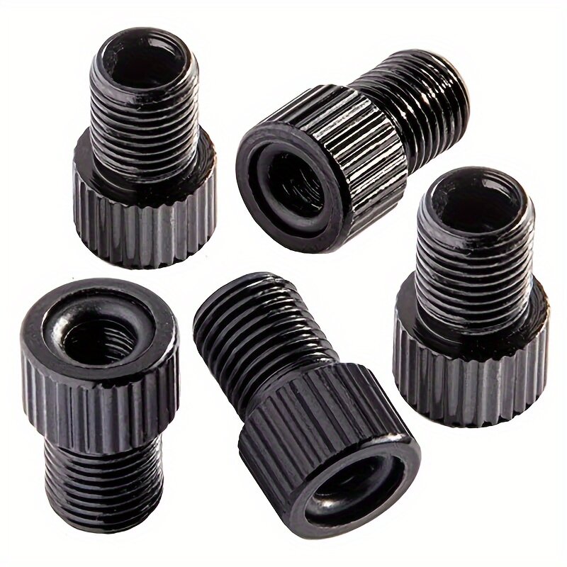 Переходники для ниппелей Presta и Schrader, 5 шт, черные