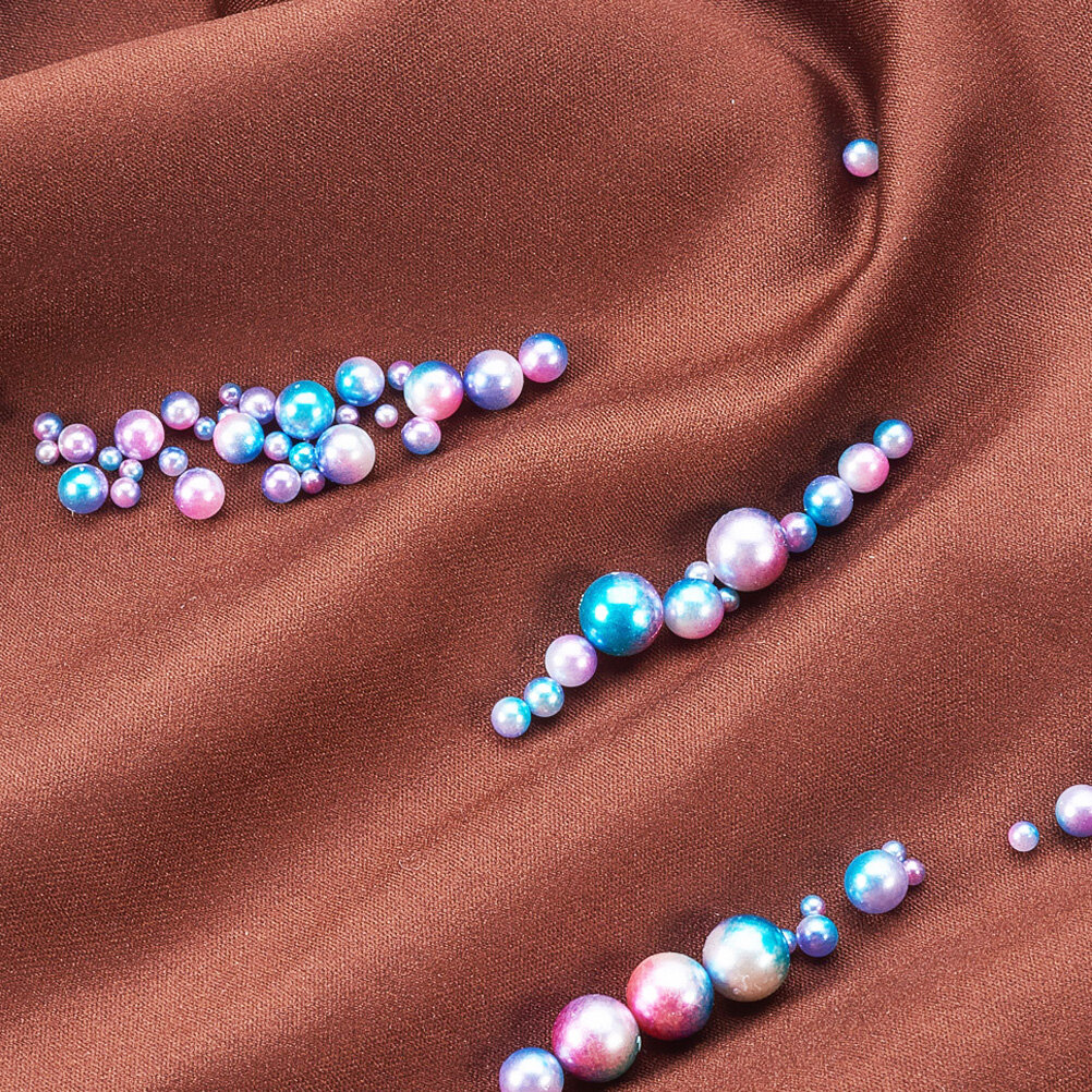 Пластиковые Бусины Круглой Формы Для Создания Ювелирных Изделий 6 Различных Размеров В Ассорти