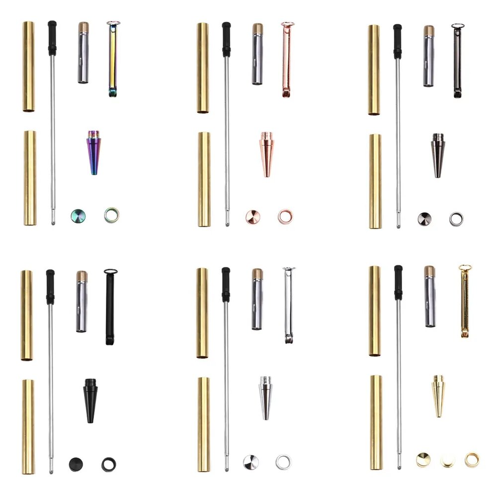 (I U H K) Набор Деревянных Ручек Twister, 6 Шт, Различные Отделки 7 Мм