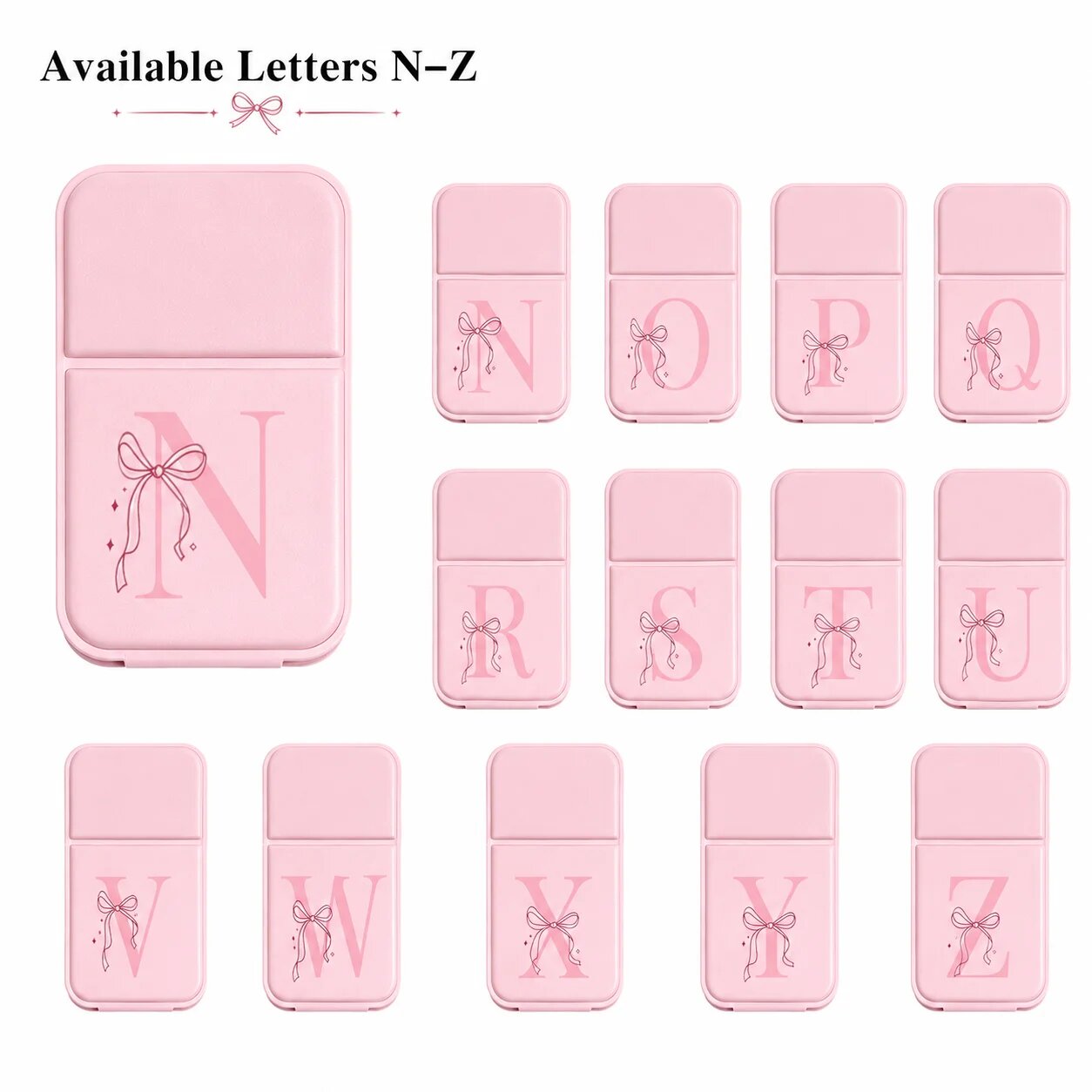 Персонализированное складное зеркало с инициалами Letter N