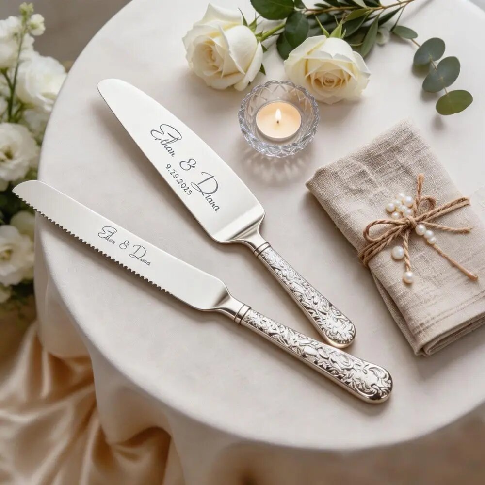 Набор ножей для торта из нержавеющей стали Silver Set, Style 2
