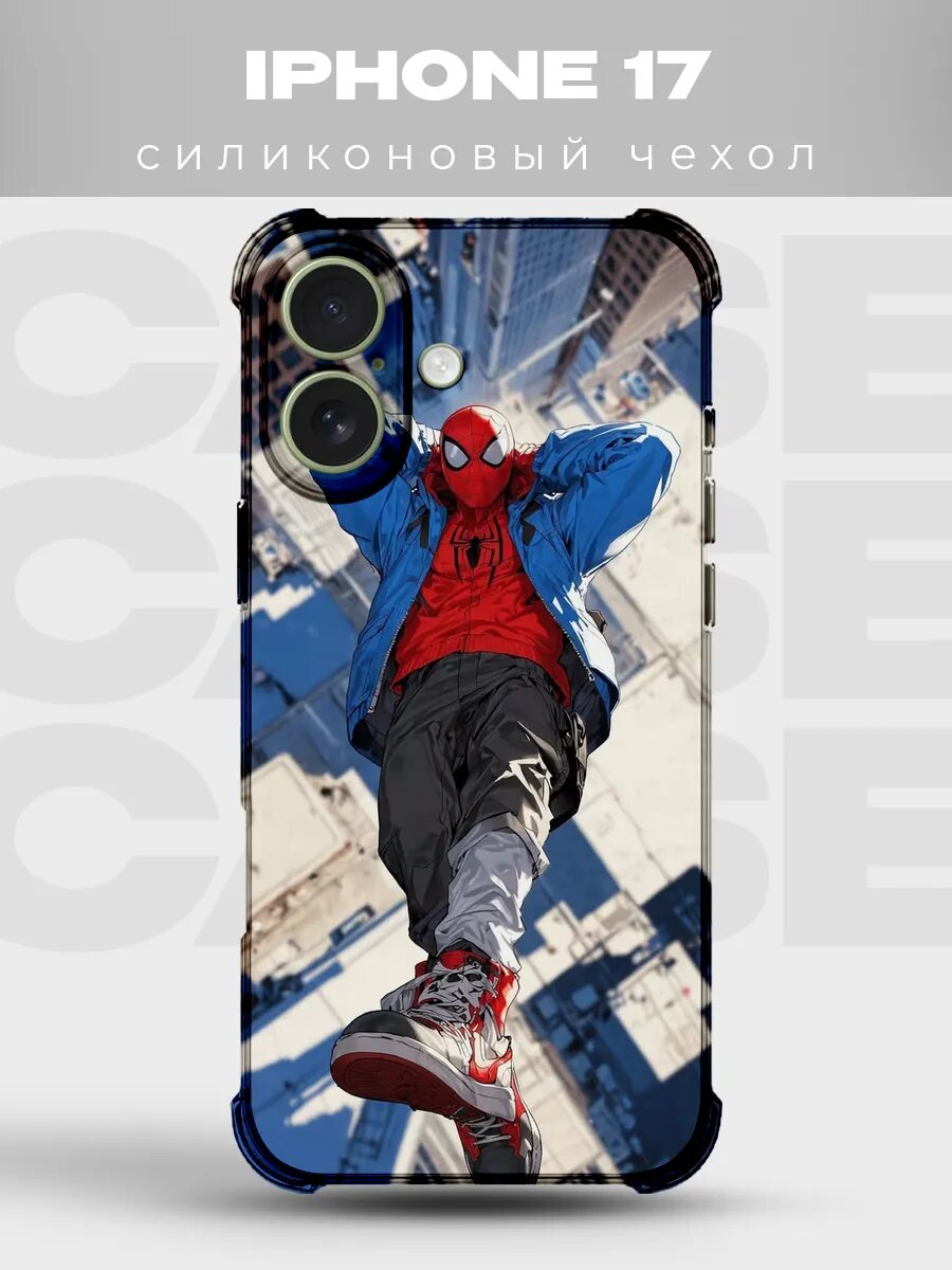 Чехол на iPhone 17 Человек-паук комикс spider man марвел
