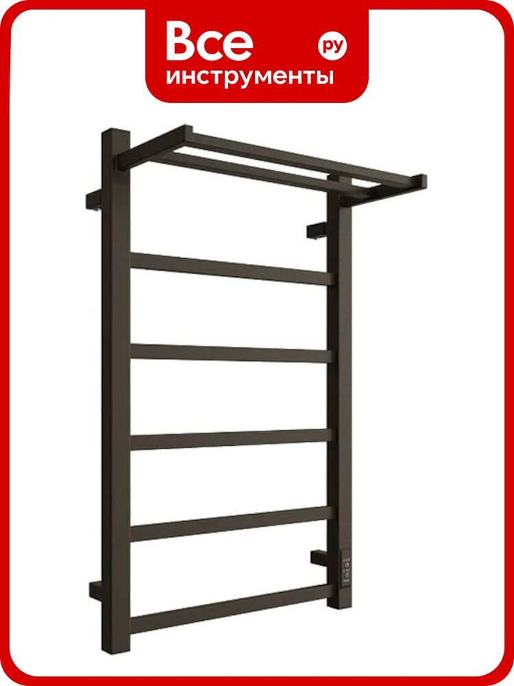Электрический полотенцесушитель STOUT JAZZ quadro 80x50 Черный матовый с полкой SHQ-J2QQ-F08050 RG0093DHUEBP4J
