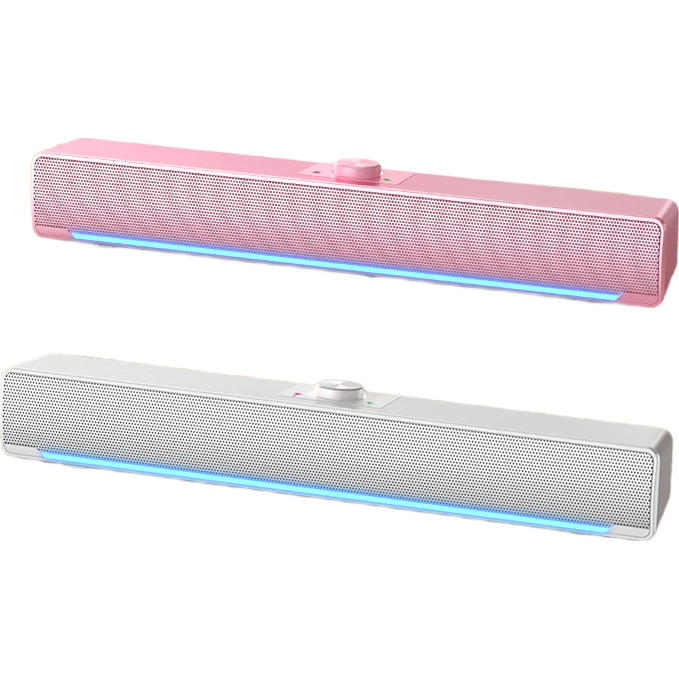 SADA V-196 USB-кабельный настольный микрофон и динамик для игрового чата Цвет：Лунный белый [Проводной + Микрофон +
