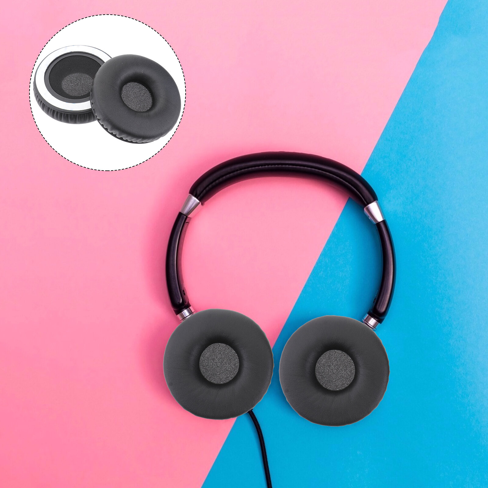 1 Pair Заменители Накладок Для Наушников MDR XB650BT XB550AP XB450AP Чёрного Цвета Black