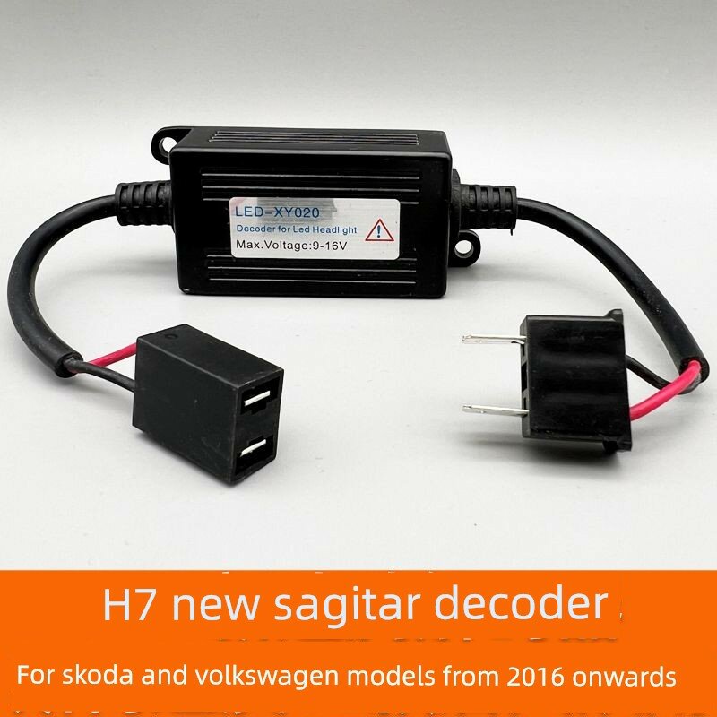 H7 LED-декодер для фар - Совместимость с Новым Сагитаром, предотвращает мерцание, комплект из 2 шт. для автомобилей