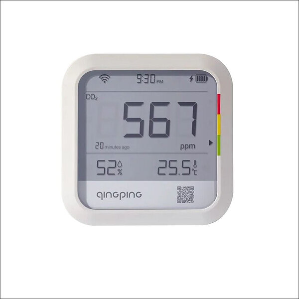 Анализатор качества воздуха Qingping Air Monitor CGP22C Wi-Fi белый с датчиком CO2 температуры и влажности встроенный