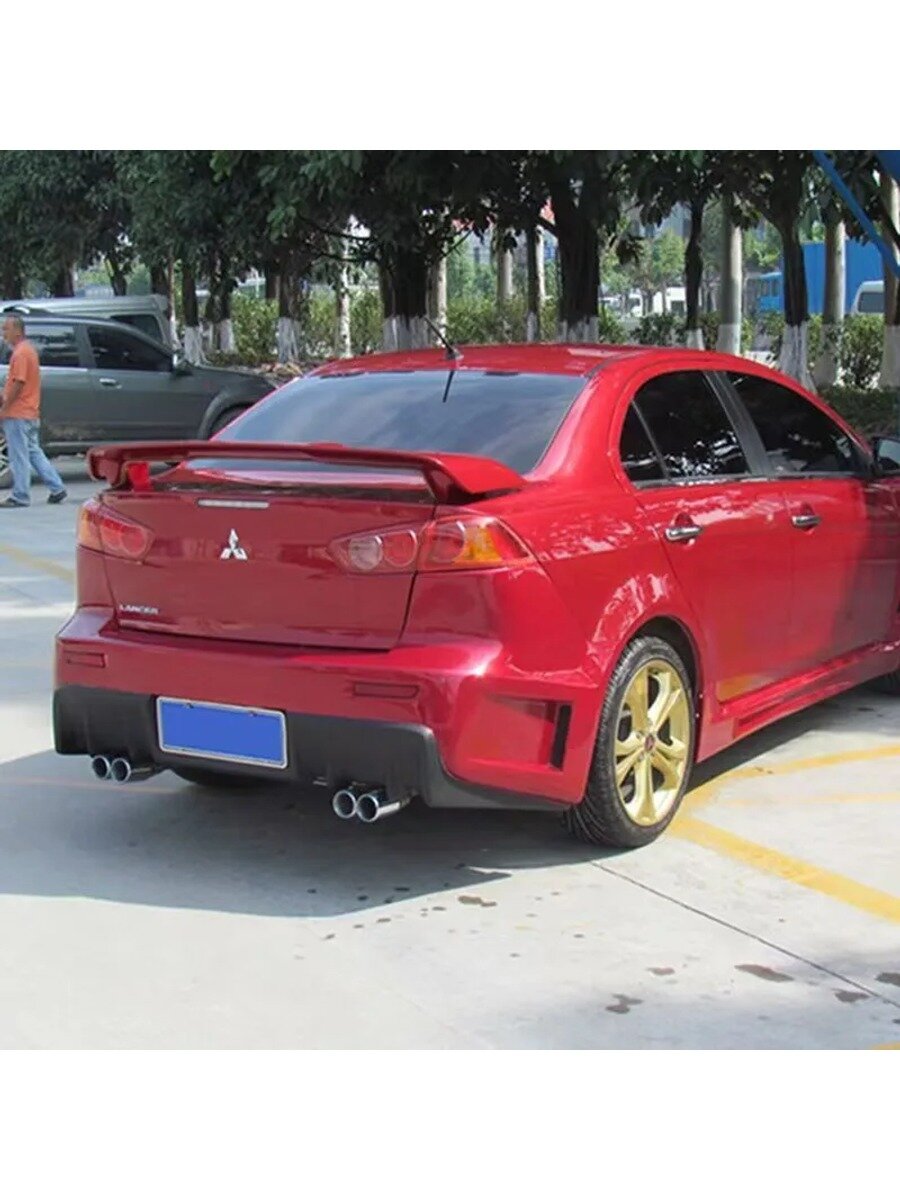 Автомобильный спойлер на багажник, красный, пластик, для легковых авто