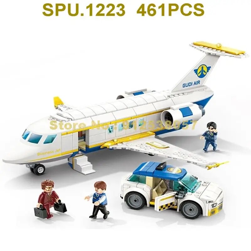 Конструктор самолета GUDI Air, 461 детали, цвет 10502