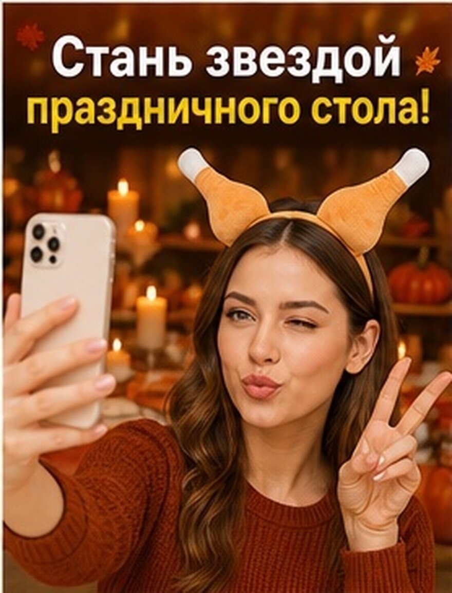 Головной Убор В Forme Индейки Для Праздничных Вечеринок Осенний Аксессуар 31.50X21.00X2.50Cm
