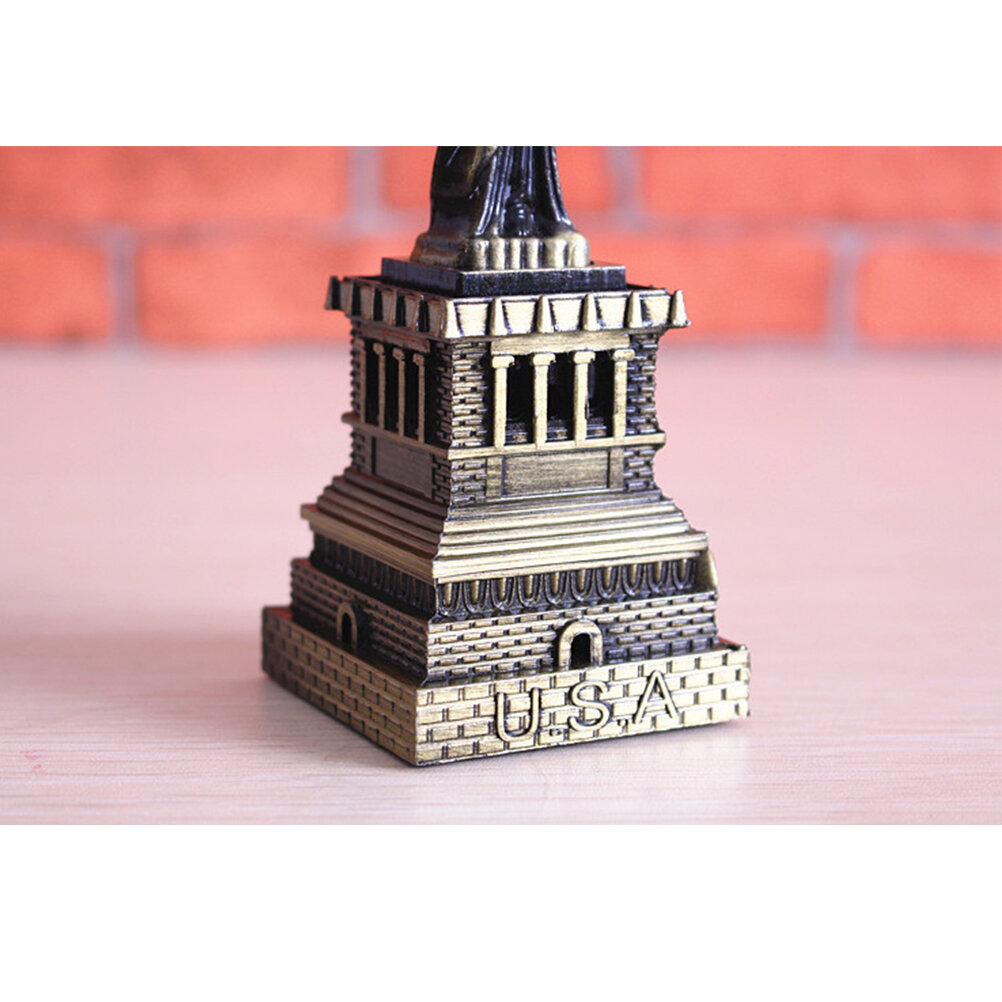 Статуя Свободы Из Металла 16X5.5X5.5 Cm Для Украшения Дома И Фотосессий В Кофейном Цвете