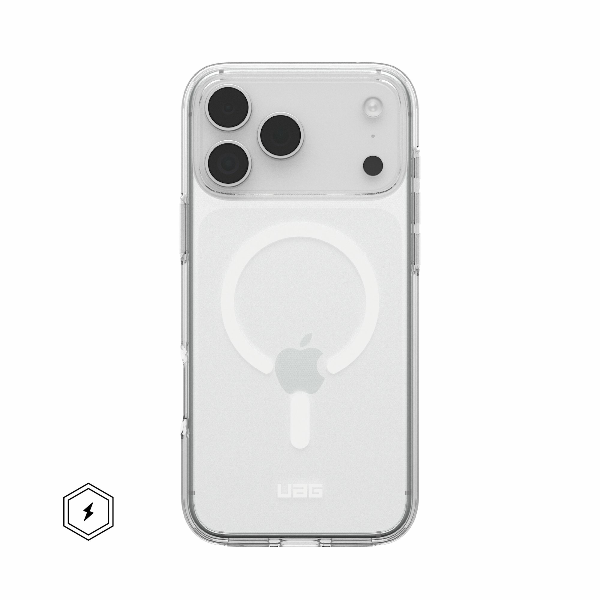 Чехол UAG Scout Clear 2026 для iPhone 18 Pro Max / 17 Pro Max, прозрачный/белый (Ice/White) 114557114341, для 18 Про Макс / 17 Про Макс