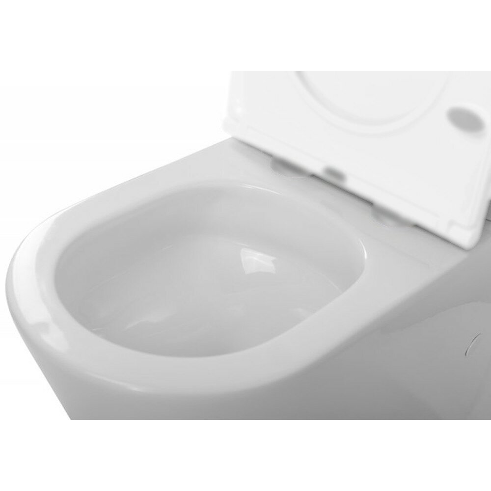 Унитаз BelBagno Flay-tor BB2149CP-TOR/SC+BB2149T безободковый торнадо — фото 1