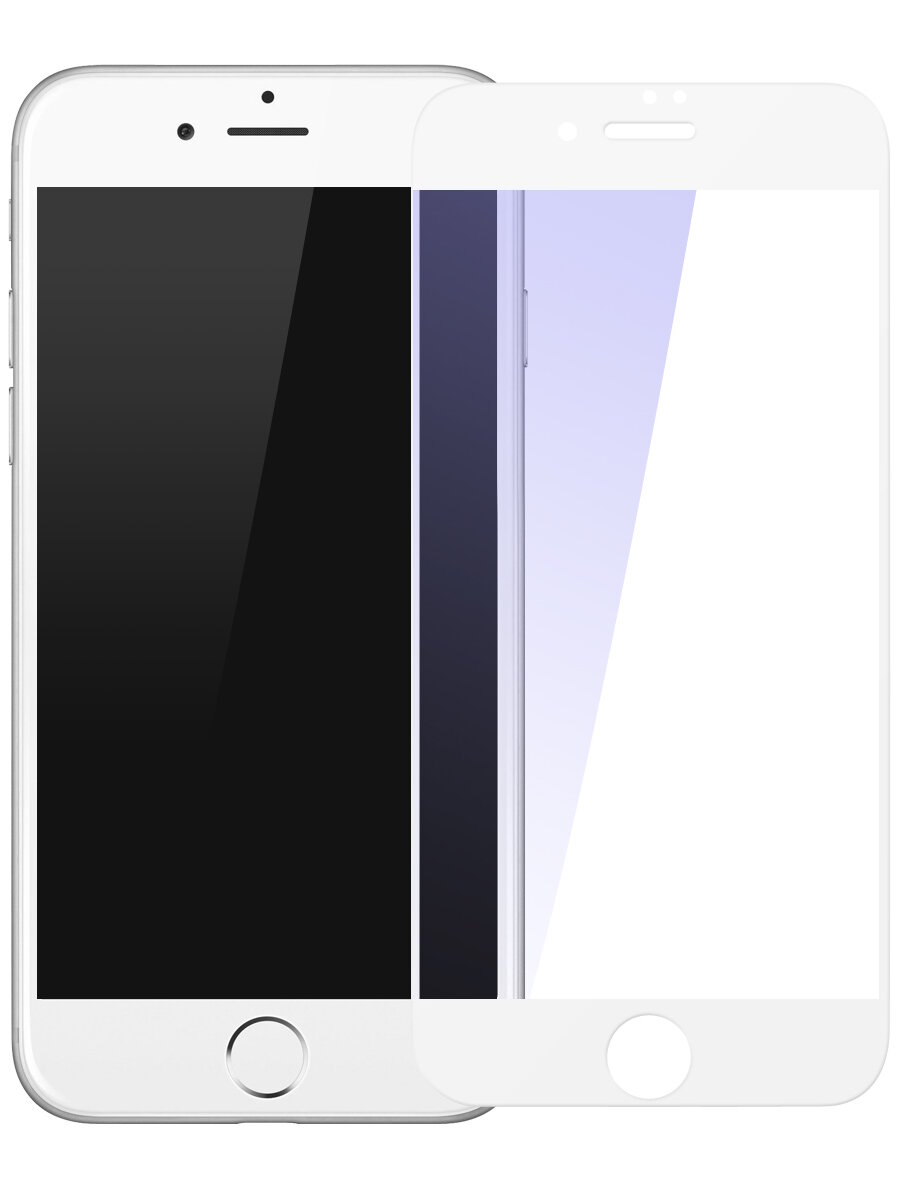 Защитное стекло для iPhone 7 Plus/8 Plus Baseus All-screen Full-glass Anti-bluelight - Белое (SGAPIPH8P-HES02)