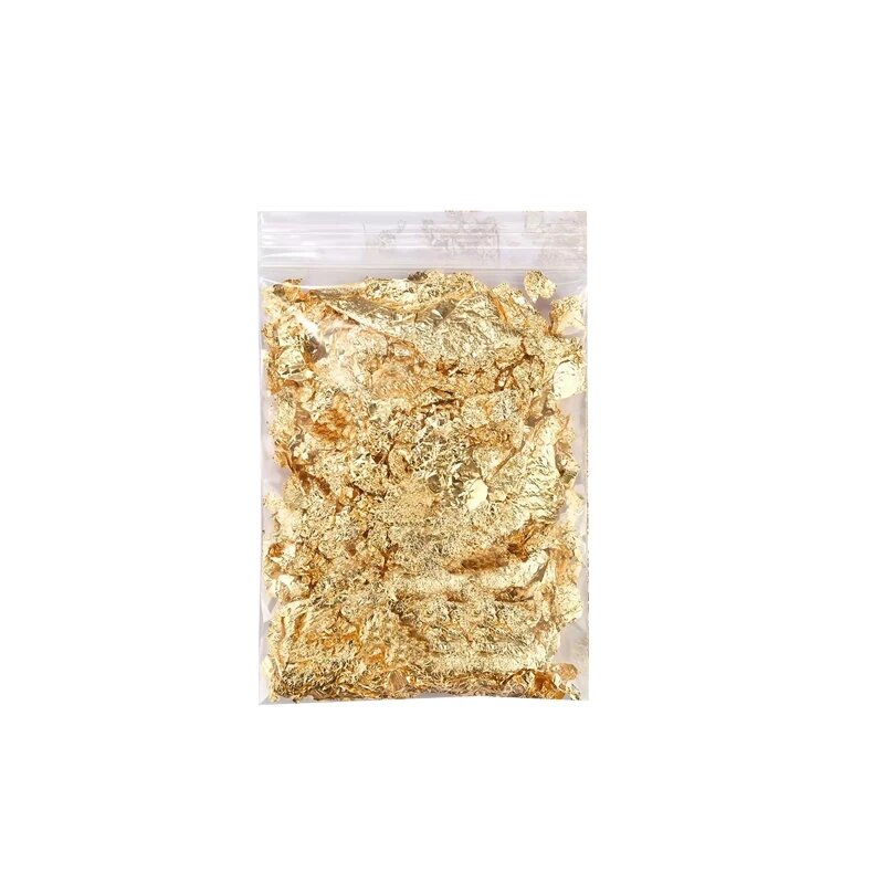 Металлическая фольга для рукоделия золото, серебро, бронза 2г 1bag Gold