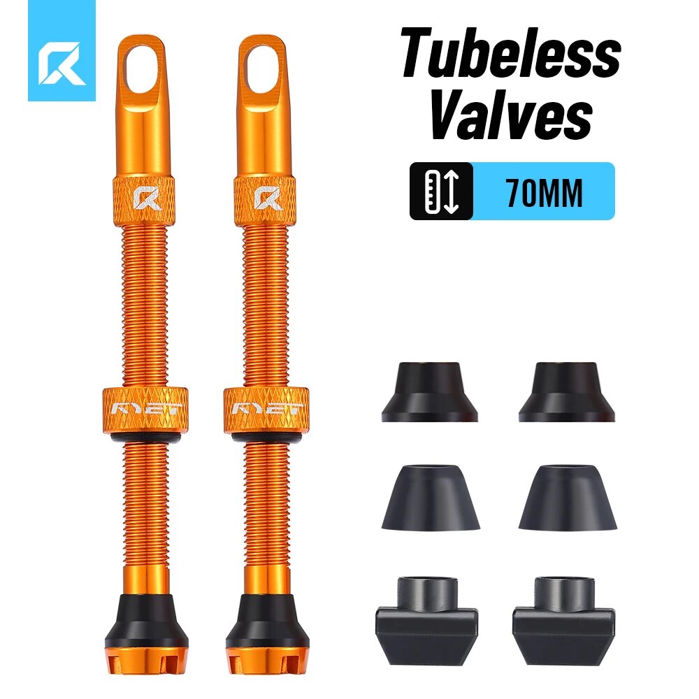 RYET Преста Клапаны для бескамерных шин 44/60/70/80 мм Orange-70mm
