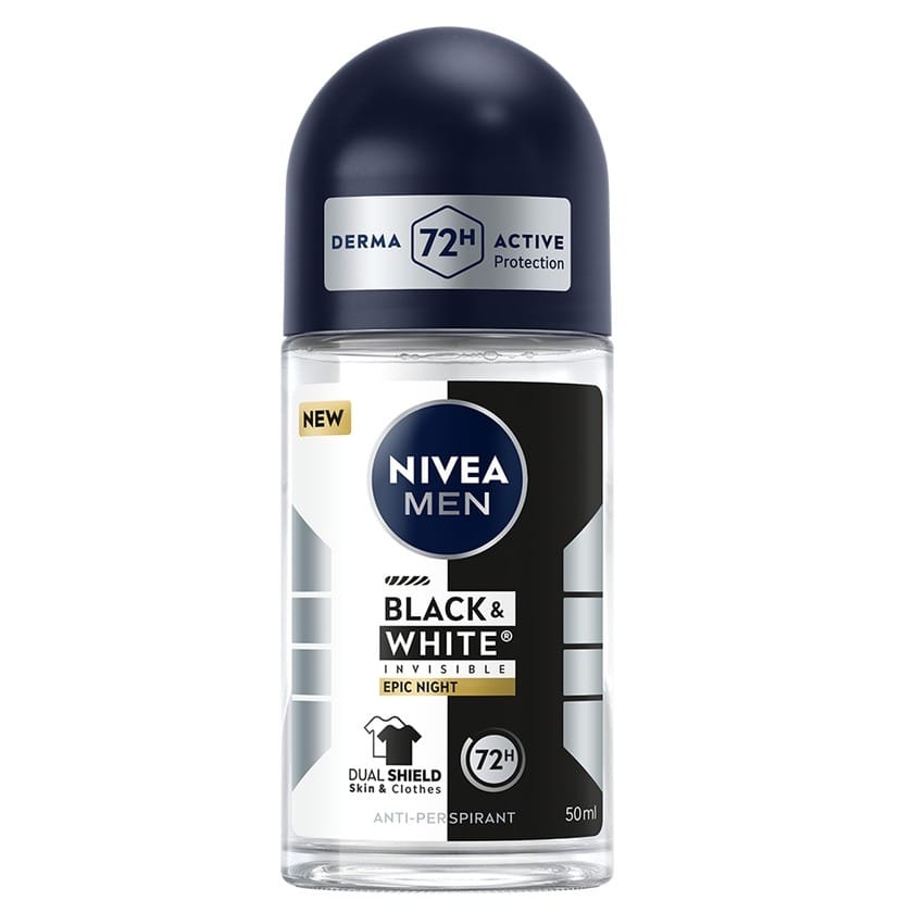 Дезодорант Nivea Men Black&White Invisible Epic Night, антиперспирант-ролл 50 мл