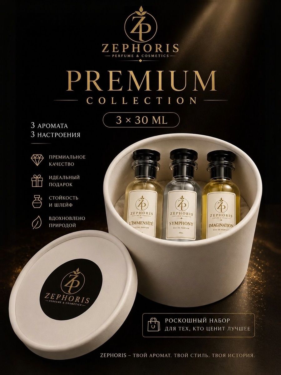 Парфюмерная вода ZEPHORIS Premium Collection, набор 3X30 мл